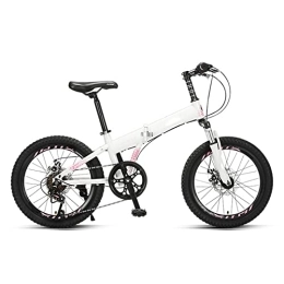 SLDMJFSZ Elektrofahrräder SLDMJFSZ Faltbares Fahrrad Ebike, 20 Zoll Faltrad für Erwachsene Mountainbike Rennrad Faltrad 6 Gang unterschiedliche Geschwindigkeit 85KG, Pink White