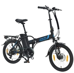 smartEC Fahrräder smartEC Camp-20H E-Bike Klapprad 250W Hinterradmotor Li-Ion-Akku 36V / 15, 6Ah 20 Zoll E-Klapprad E-Faltrad Elektrofahrrad Reichweite 100km bis 25 km / h Modelljahr 2023 (Schwarz)