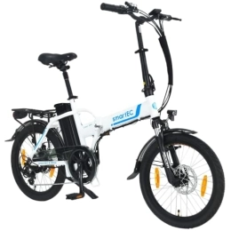 smartEC Fahrräder smartEC Camp-20H E-Klapprad | E-Bike | E-Faltrad | Elektrofahrrad 20 Zoll Lithium-Ionen-Akku 36V / 15, 6Ah 250W Motor Fahrunterstützung 25 km / h Modelljahr 2022 (Weiß)