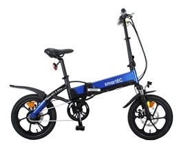 smartEC Elektrofahrräder smartEC Camp-Mini E-Klapprad | Mini E-Bike | E-Faltrad | Elektrofahrrad 16 Zoll Lithium-Ionen-Akku 36V / 10Ah 250W Hinterrad-Nabenmotor Fahrunterstützung 25 km / h Modelljahr 2022 (Blau)