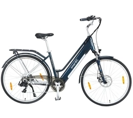 smartEC Fahrräder smartEC Trek-28D E-Bike Damen Trekking 250W Hinterradmotor Li-Ion-Akku 36V / 13Ah Elektrofahrrad 28 Zoll Reichweite 90km bis 25 km / h Trekking City Modelljahr 2023 (Blau)