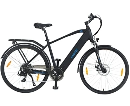 smartEC Fahrräder smartEC Trek-28H Trekking Pedelec | E-Bike | City Elektrofahrrad 28 Zoll Lithium-Ionen-Akku 36V / 13Ah Motor 250W Fahrunterstützung 25 km / h Modelljahr 2022 (Schwarz)