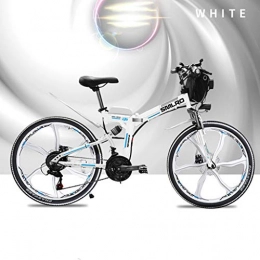 SNDDC Fahrräder SNDDC 21 Geschwindigkeits-Mountainbike-elektrisches Fahrrad 48V 350W 10Ah Elektrofahrzeug 48 Volt 350 Watt Motor, Weiß, 26inch
