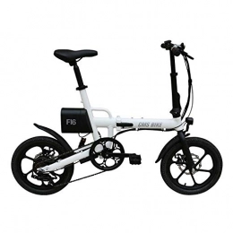 SRXH Fahrräder SRXH E-Bike E-Bike E-Bike Elektrofahrrad 16 Zoll E-Bike mit LED-Scheinwerfer, Elektrofahrrad faltbar 7, 8 Ah mit Scheibenbremse, bis 25 km / h weiß
