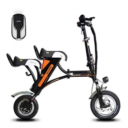 SSCJ Elektrofahrräder SSCJ Elektrisches faltendes Fahrrad-Minierwachsener elektrischer Roller-tragbare Stadt-Fahrrad-Fernbedienung diebstahlsicherer USB, der Zwei Sitz, 12AH50km