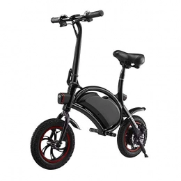 Cotangle-ST Elektrofahrräder Standard Typ Faltbare Elektrofahrrad 12 Zoll-elektrisches Fahrrad Smart-Folding-Wasser-Beweis Intelligent Control Bike (Farbe : Schwarz, Größe : 102x50.5x94cm)