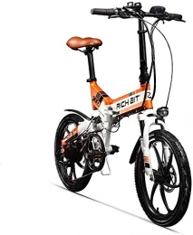 SUFUL Elektrofahrräder SUFUL Rich BIT ZDC RT-730 Klapp-E-Bike 20-Zoll-Elektrofahrrad 48v 8ah versteckte Batterie steuerfrei (Orange)