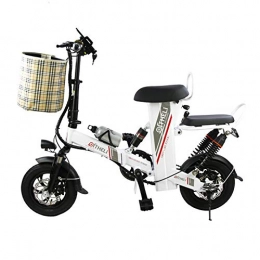 SUNBAOBAO Fahrräder SUNBAOBAO Elektro-Fahrrad, 12-Zoll-Mini-High-Power Folding Roller Klein-Generation Erwachsener elektrisches Fahrrad Lithium-Batterie-elektrisches Fahrrad 3 Farben, Weiß