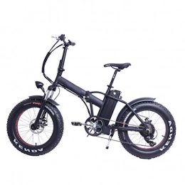 sunyu Fahrräder sunyu Elektrofahrrad Zusammenklappbares Mountainbike, 500W 20" Fat Tire Schneefeld Sandstrand Elektrofahrrad mit 36V 10Ah (schwarz)