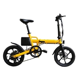 SYCHONG Fahrräder SYCHONG 16-Zoll-Rad Elektro-Fahrrad Aluminiumlegierung 36V 7.8AH Lithium-Batterie Mountainbike Fahrrad, Vorne Rücklicht LE (Faltbar), Gelb