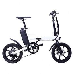 SYCHONG Fahrräder SYCHONG Folding Electric Bike 16", 36V13ah Lithium-Batterie Mit LCD-Instrumententafel Vorne Und Hinten Scheibenbremsen LED-Licht Highlight, Weiß