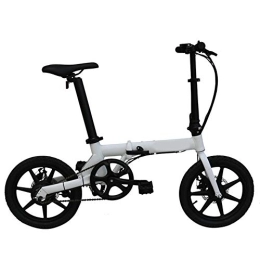 SYCHONG Elektrofahrräder SYCHONG Folding Elektrisches Fahrrad 16" Räder Motor 3 Arten Von Riding Modes 5 Gears, Weiß