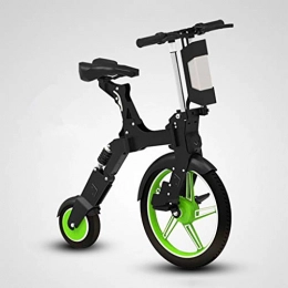 SZPDD Fahrräder SZPDD Mini tragbares Elektrofahrrad - Faltbares leichtes E-Bike mit ergonomischem Design, Schwarz, 18inch