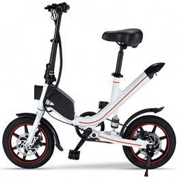 TCYLZ Fahrräder TCYLZ Elektrofahrrad für Erwachsene, tragbares 12-Zoll-Heimtrainer 250W 36V 7, 8 Ah Leichtes E-Bike mit, für Outdoor-Radsportreisen, Schwarz, Schwarz