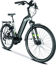 TechniBike Elektrofahrräder TechniBike CITY 28 Zoll E-Bike (Pedelec, Elektrofahrrad, Citybike, 450Wh Continental Akku, Continental 48V 250 Watt 70 Nm Motor, Rahmenhöhe 43 cm) schwarz / grau / grün