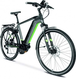 TechniBike Fahrräder TechniBike TREKKING Herren E-Bike (Pedelec, Elektrofahrrad, Trekkingbike, 600Wh Continental Akku, Continental 48V 250 Watt 70 Nm Motor, Rahmenhöhe 48 cm) schwarz / grau / grün