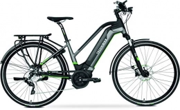 TechniBike Fahrräder TechniBike TREKKING Unisex E-Bike (Pedelec, Elektrofahrrad Trekkingbike, 600Wh Continental Akku, Continental 48V 250 Watt 70 Nm Motor Rahmenhöhe 48 cm) schwarz / grau / grün