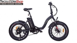 Tecnobike Shop Elektrofahrräder Tecnobike Shop Elektrofahrrad E-Bike Faltbar LEM Fat-Bike Folding F 250W 36v Litio, Schwarz