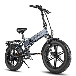 TXYJ Elektrofahrrad Elektro-Mountainbike, faltbares 20-Zoll-E-Bike 750W mit abnehmbarem Lithium-Ionen-Akku 48V 12.8A, Premium-Vollfederung und 7-Gang-Getriebe,Grau