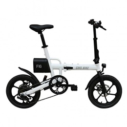 Umbeauty Folding E Elektro-Fahrrad 16 '' Bike Für Erwachsene Mit 36V Lithium-Ionen-Akku Ebike USB-Anschluss 250W Leistungsstarke Motor 6-Gang,Weiß