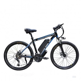 UNOIF Elektrofahrräder UNOIF Bike Mountainbike elektrisches Fahrrad mit 21-Gang-Shimano-Übertragungssystem, 350W, 13AH, 36V-Lithium-Ionen-Akku, 26" Zoll, Pedelec City Bike Leichte, Black Blue
