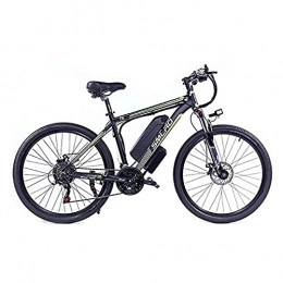 UNOIF Fahrräder UNOIF Elektro-Fahrrad Elektro-Mountainbike, 26" Electric City Ebike Fahrrad mit 350W Brushless Heckmotor für Erwachsene, 48V / 13Ah Abnehmbare Lithium-Batterie, Black Green