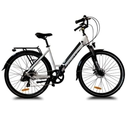 URBANBIKER Fahrräder Urbanbiker e-Bike Sidney Weiß 28", Motor 250W, herausnehmbarer Lithium-Akku 504 WH (36V 14 Ah), für Damen und Herren, Elektrofahrrad Touring