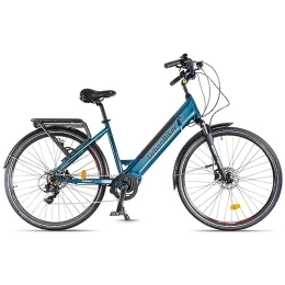 URBANBIKER Fahrräder URBANBIKER Sidney Plus E-Bike Blau 26" Zoll, 55 Nm Mittelmotor, herausnehmbarer Lithium-Akku 504 WH (36V 14 Ah), für Damen und Herren, Elektrofahrrad Touring E Bike