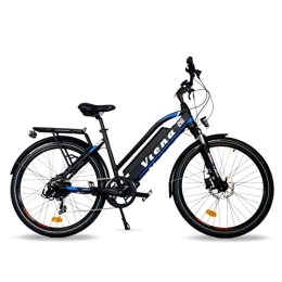 URBANBIKER Fahrräder URBANBIKER Trekking E Bike Viena Blau 26". Motor 250W, herausnehmbarer Lithium Akku 840 WH (48v 17, 5Ah), für Damen und Herren, All Terrain E-Bike