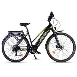URBANBIKER Elektrofahrräder Urbanbiker Viena Trekking E Bike Gelb 28". Motor 250W, herausnehmbarer Lithium Akku 720 WH (48v 15Ah), für Damen und Herren, All Terrain E-Bike