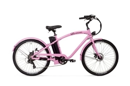 Varaneo Fahrräder Varaneo E-Bike Beachcruiser Elektrofahrrad Lithium-Ionen-Akku 36V 250W 25 km / h 374 Wh Pedelec Aluminiumrahmen Pink 7 Gang Kenda Bereifung