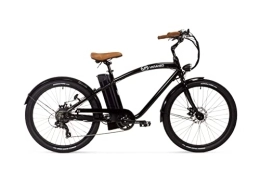 Varaneo Fahrräder Varaneo E-Bike Beachcruiser Elektrofahrrad Lithium-Ionen-Akku 36V 250W 25 km / h 374 Wh Pedelec Aluminiumrahmen Schwarz 7 Gang Kenda Bereifung