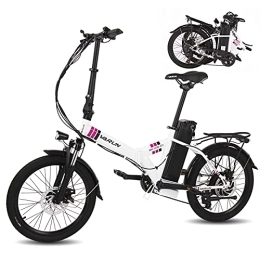 VARUN Fahrräder VARUN E Bike Klappbar 20"*1.95" / 4.0" mit 250W Motor 25km / h und 36V 10, 4Ah / 48V 12.5Ah Abnehmbarer Lithium-Ionen-Akku City E-Bike Shimano 7 Gang-Schaltung Mit CE-Zertifizierung EU-konform