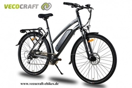 VecoCraft Fahrräder VecoCraft Athena 8 Elektrofahrrad, Damen, Trekking Bike, E-Bike, 36V 250W Shengyi Hintermotor, Farbe: grau (YS7782)