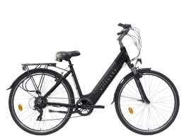 VILLETTE Fahrräder VILLETTE E-Bike Damen l'Amant Eco - 28 Zoll Elektrofahrrad - 7 Gänge e Bike - 10, 4 Ah - Integrierter Akku - Elektrisches Damenrad - Schwarz