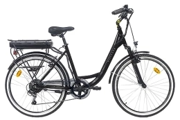 VILLETTE Fahrräder VILLETTE E-Bike Damen Le Petit Bonheur - 26 Zoll Elektrofahrrad - 6 Gänge e Bike - 13 Ah - Elektrisches Damenrad - Schwarz