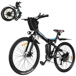 Vivi Fahrräder VIVI 350W E-Bike Mountainbike, 26 Zoll Erwachsene Faltbares Elektrofahrrad, Faltbares Mountainbike für Männer & Frauen, Professionelle Shimano 21-Gang-Getriebe & 36V 8Ah Lithium-Ionen Batteri
