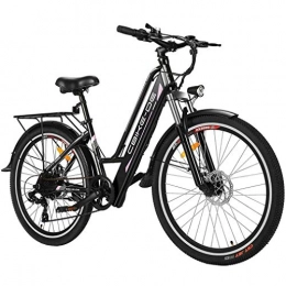 Vivi Fahrräder Vivi E-Bike Elektrofahrrad, 26 Zoll 250W Citybike Elektrisches Fahrrad mit 36V 8Ah Lithium-Akku, Professionell 7-Gang (Lieferung innerhalb von 5-7 Tagen)(26 Zoll- Schwarz)
