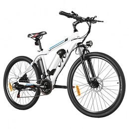 Vivi Elektrofahrräder Vivi E Bike Elektrofahrrad E-Mountainbike 26 Zoll E-Bike Pedelec Elektrisches Fahrrad mit 36V 8AH / 10.4AH Lithium-Batterie und 21 Speed (8AH Blau und Weiß)