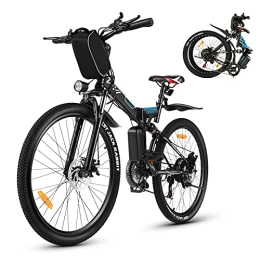 Vivi Elektrofahrräder Vivi Elektrofahrrad E-Bike Herren und Damen，E-Bike Mountainbike, 36V 8Ah Lithium-Batterie und Shimano 21-Gang Schwarz