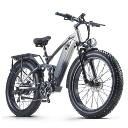 VOZCVOX Elektrofahrräder VOZCVOX E-Fahrrad E Bike Mountainbike Elektrofahrrad für Erwachsene RX90 mit 8-Gang Kettenschaltung, 17.5Ah 48V Abnehmbarer Akku, 26" Fat Tyre Ebike