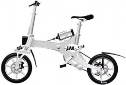 WANGCAI Fahrräder WANGCAI Leistungsstarke Ebike, Lithium-Batterie-elektrisches Fahrrad zweirädriges Motorrad-Roller-tragbare Falten Reise Batterie-Auto for Erwachsene (Color : White)
