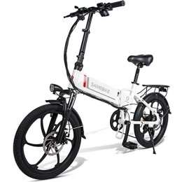 WFIZNB Elektrofahrräder WFIZNB 20 Zoll E-Bike Pedelec E-Bike Klapprad klappfahrrad 48V 10.4Ah / 36V 8AH Lithium Akku, 7-Gang Getriebe, Leicht und Praktisch, Weiß