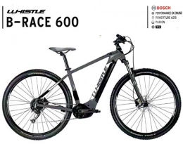 WHISTLE Elektrofahrräder Whistle E Bike MTB 29 Zoll E Mountainbike Hardtail Bosch B-Race 600 Pedelec 29" (anthrazit / weiß / schwarz, 46 cm)