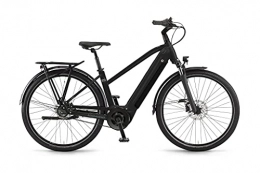 Winora Elektrofahrräder Winora Sinus R8 Bosch Elektro Fahrrad 2021 (27.5" Damen Trapez 52cm, Onyx Black (Damen))