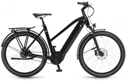 Winora Elektrofahrräder Winora Sinus R8 Bosch Elektro Fahrrad 2022 (27.5" Damen Trapez 48cm, Onyx Black (Damen))