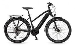 Winora Elektrofahrräder Winora Yucatan 12 Pro 630Wh Yamaha Elektro Fahrrad 2022 (27.5" Damen Trapez 48cm, Schwarz matt (Damen))