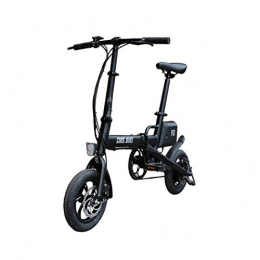 WUS Fahrräder Wu's 12 Zoll Elektrisches Klapprad, Austauschbarer Lithium-Ionen-Akku, Scheiben- Und Elektromagnetische Bremsen, LCD-Display, 25 Km / H, Reichweite 30-40 Km, Black