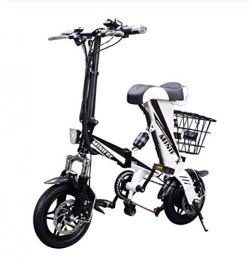 WXJWPZ Elektrofahrräder WXJWPZ Faltender Elektrischer Bike12 Zoll 36V 250W 8A Lithium-Batterie Tragbarer Mini City E Fahrrad-Roller, White