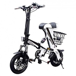WXJWPZ Elektrofahrräder WXJWPZ Faltender Elektrischer Fahrrad 12 Zoll 36V 250W 8A Lithium-Batterie Tragbarer Ministadtroller, White